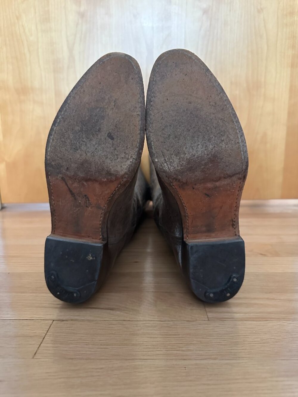 Grey Frye Dorado leather boots, size 10 - Picture 5 of 5